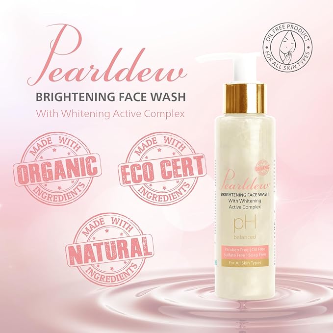 Pearldew Brightening Face Wash | Soap-free| Paraben-free | pH Balanced | 100 ml | Pack Of 2