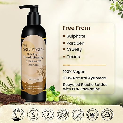 The Skin Story Ayurvedic Hair Unscented Conditioner - 180 ml