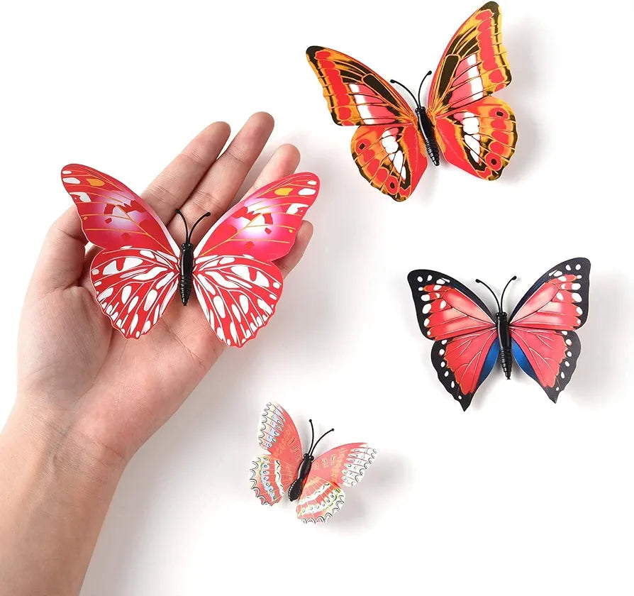 Rangoli Butterfly Wall Stick or Magnet Self Adhesive Removable PVC Design-15