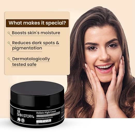 The Skin Story Holistic Hemp Night Cream for Women - 45 gms