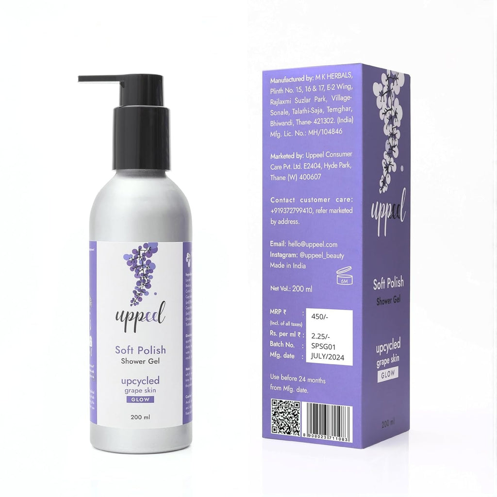 Uppeel Grape Skin Soft Polish Shower Gel - 200 ml