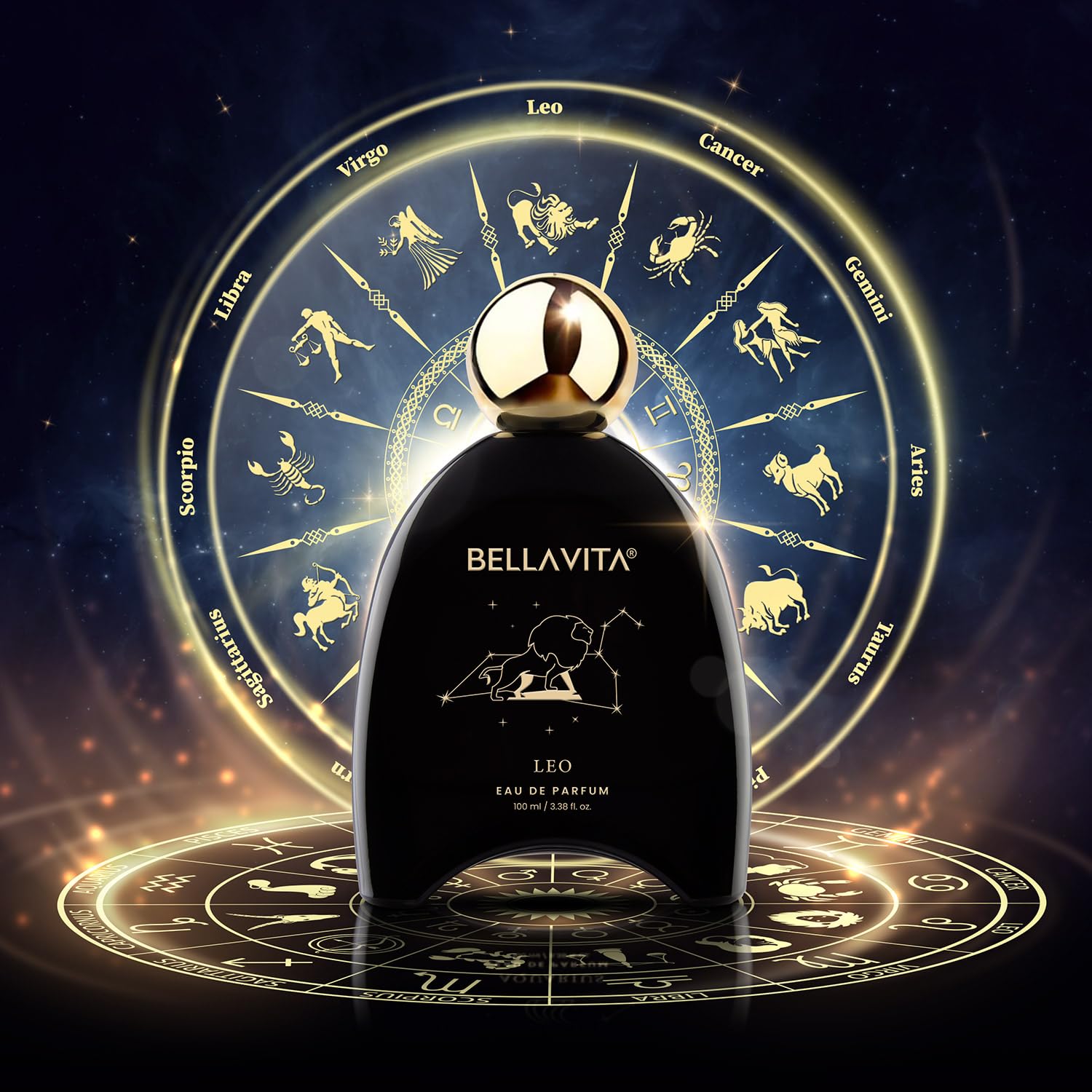 BELLAVITA Zodiac Collection Leo | Long Lasting Perfume for Man and Woman | EDP 100ml | Cinnamon, Cedarwood | Spicy, Woody & Vanilla Premium Unisex Fragrance for Men and Women