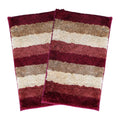 Luxe Home Jericho Doormat 2500 GSM Super Soft Microfiber Anti-Skid Mat Colour Cherry 40x60 cm (Pack of 2)