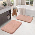 Luxe Home International Rectangular Bath Mat Super Soft Ultra Absorbent Mat Colour Peach (Pack of 2)