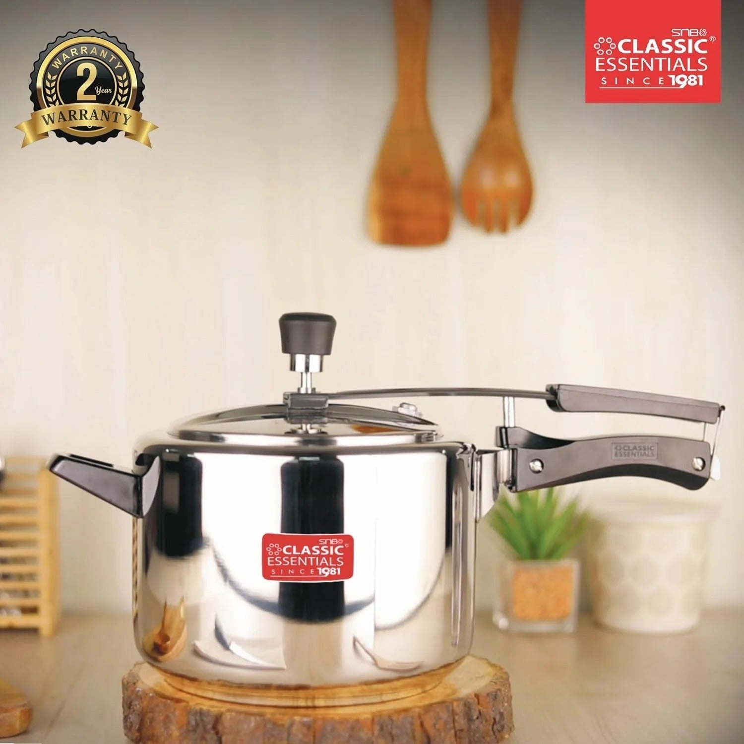 Classic Essentials Inox ProChef Stainless Steel Inner Lid Induction Pressure Cooker 5L