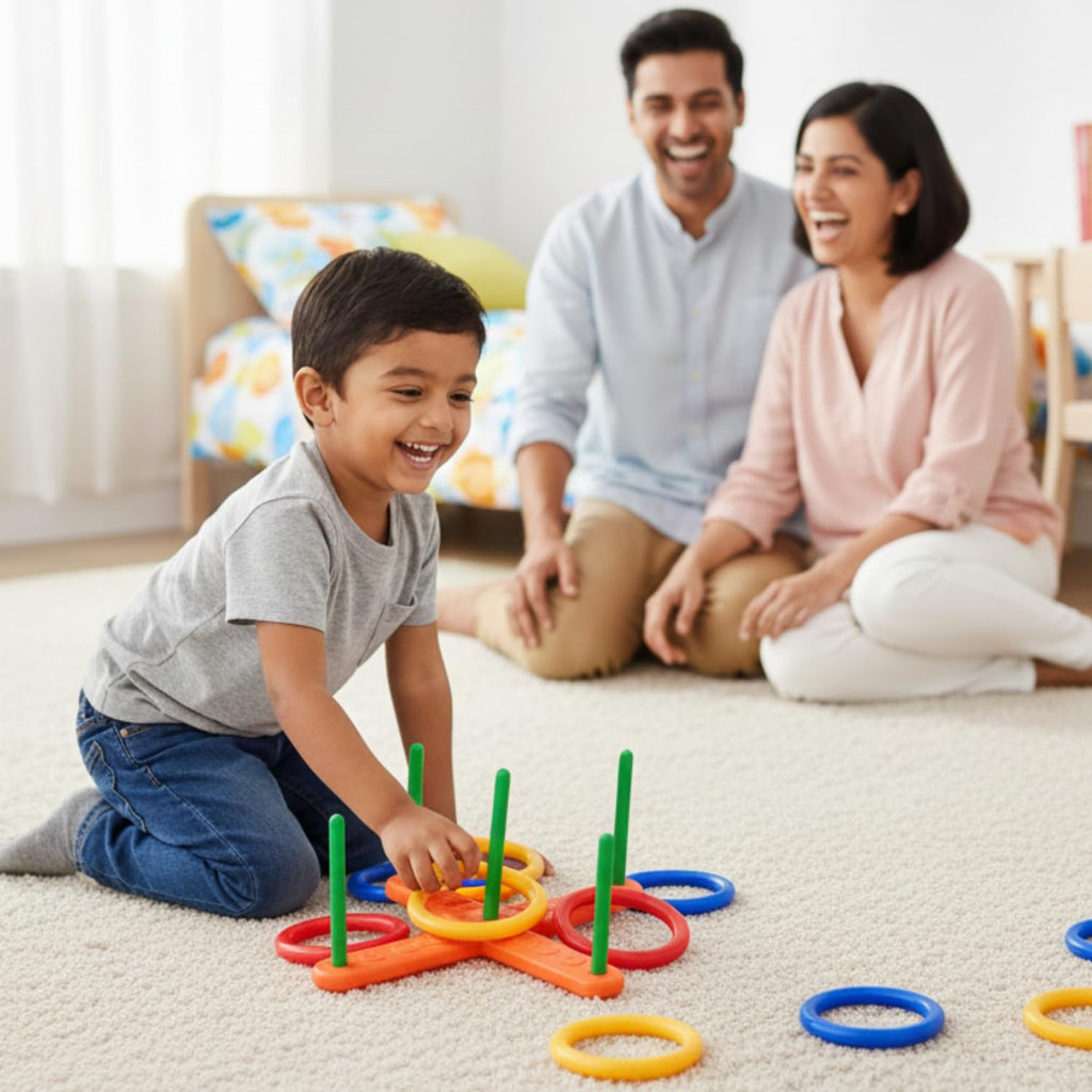 Kids Mandi 13 Pc Ring Toss Game Indoor Outdoor Family Fun Ring