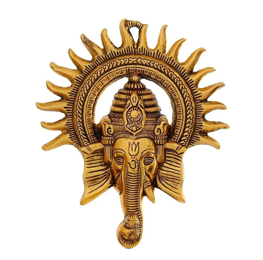 Chhariya Crafts Metal Ganesh Wall Hanging  Showpieces- 22 Cm