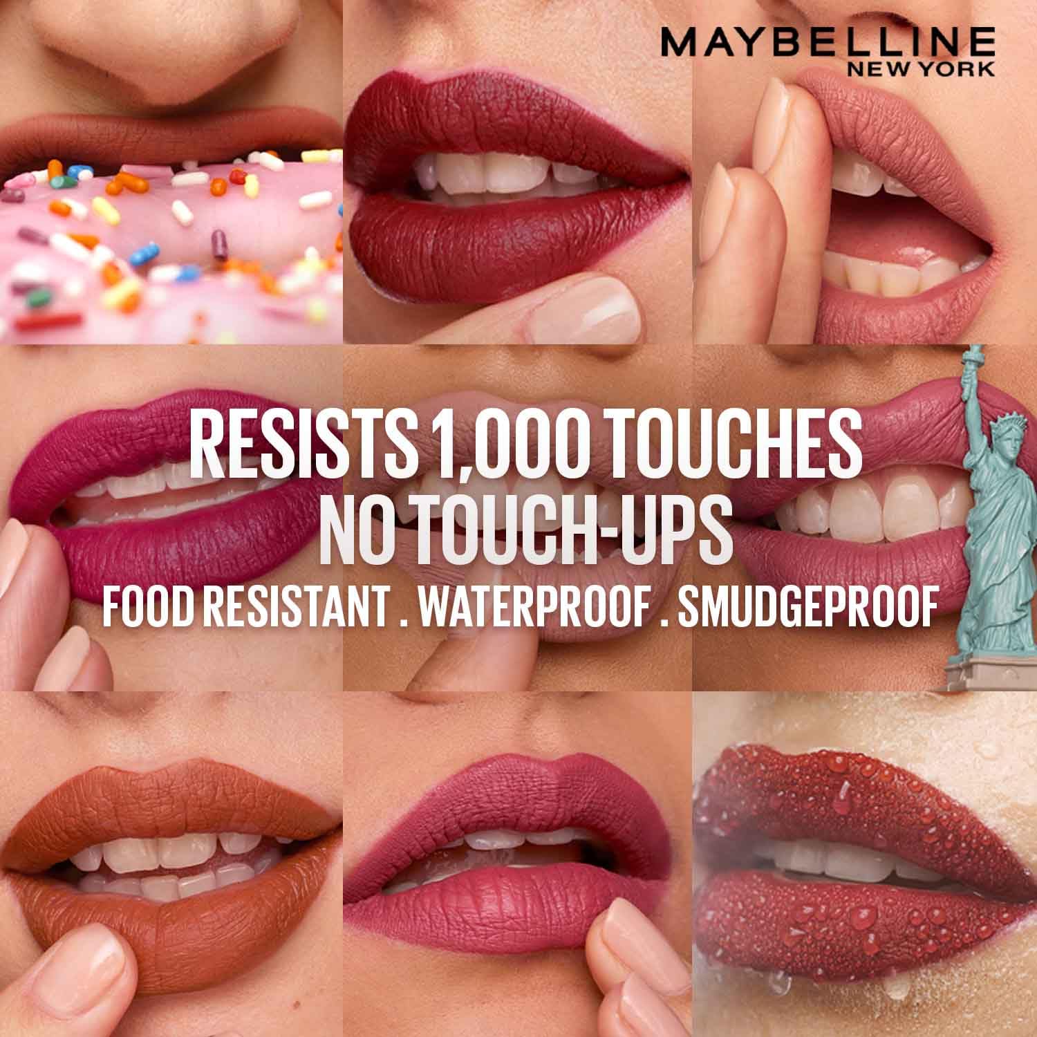 Maybelline New York Superstay Matte Ink Liquid Lipstick, Warrior | No budge bold color for 16H | Transferproof, Waterproof, Foodproof | Brown skin friendly