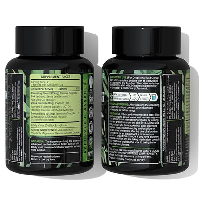 The Yoga Man Lab Stomach Cleanser Intestine Cleanser Capsules - 28 caps
