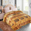 Homekart Super Printed Double Bed Blanket for Heavy Winter Single Ply Mink Blanket King Size Beige Brown