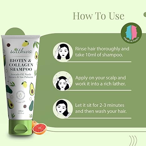 Satthwa Biotin & Collagen Shampoo - 200 ml