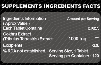 Tri-Origin Ayurvedic Gokshura Tablets - 120 Tab