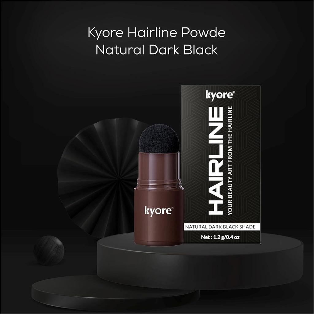 Instant Natural Hairline Colour Touch-Up Powder for Women & Men - Black | Hair Shading Sponge Pen, Hairline Shadow Powder Stick, Quick Hair Root Touch-Up Stick - Pack of 1