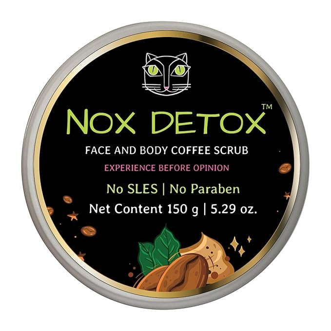 Nox Detox Face and Body Coffee Scrub for Men & Women - 150 gms