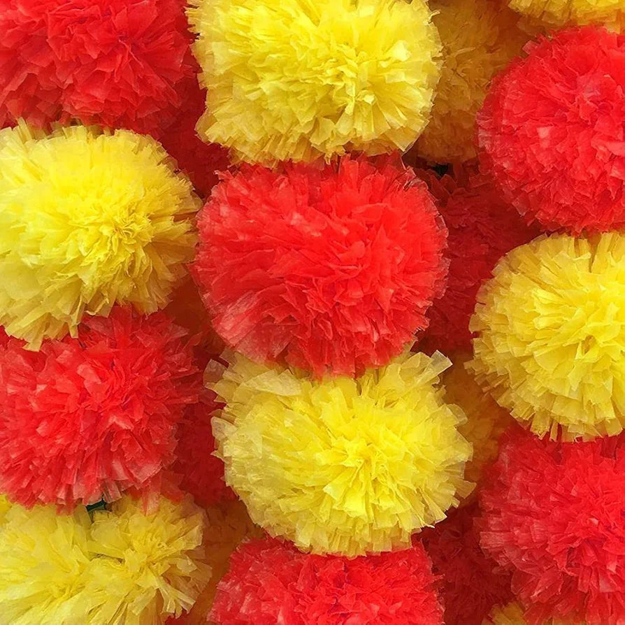 Artificial Marigold Fluffy Flowers Toran Indian genda phool