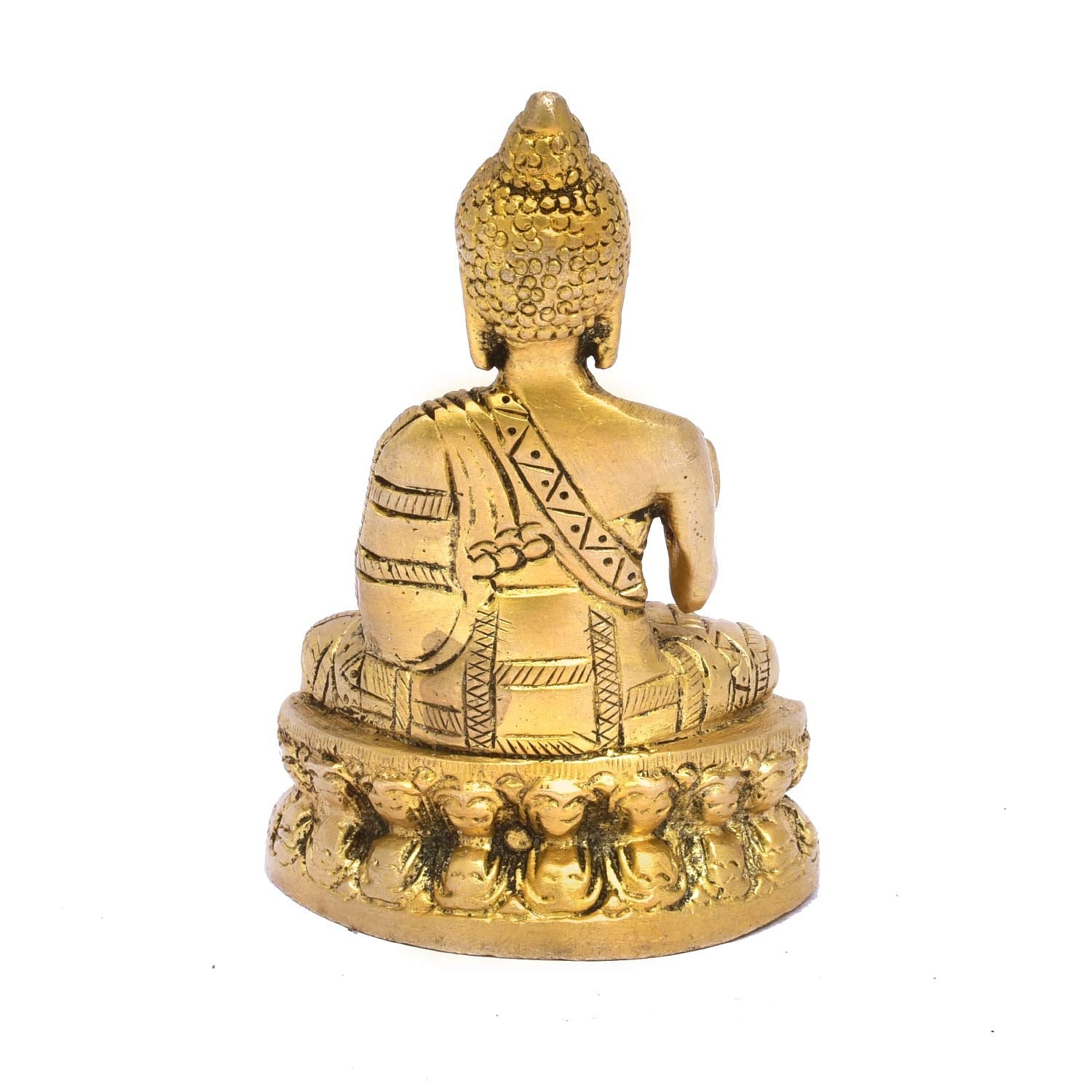 The Advitya Buddha Monk Blessing Brass Idol|buddhist Buddhism Home Decor Showpiece Statue