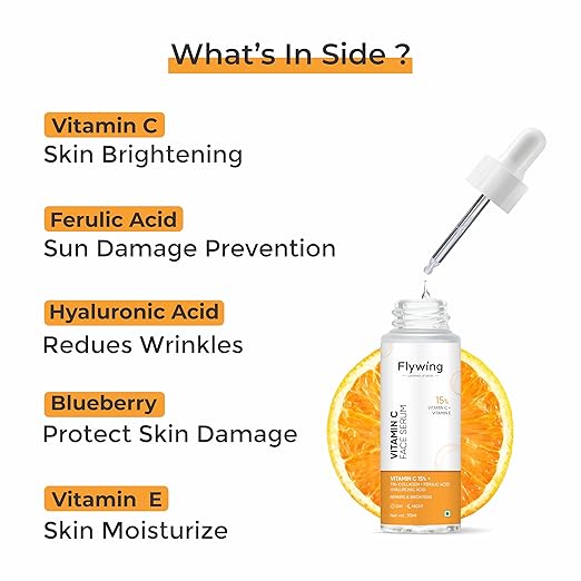 Flywing Vitamin C Serum For Glowing Skin Face Serum - 30 ml