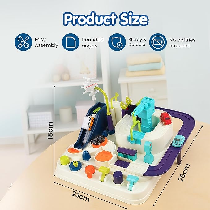 Kidology Car Race Tracks Toy 4 Car Included