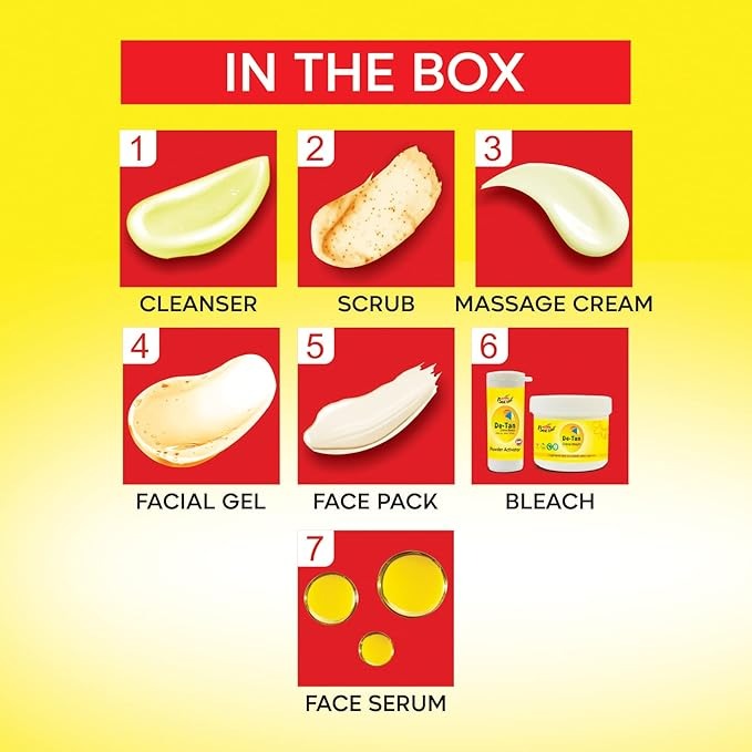 Bee One Complete 5 step Detan Facial Kit for Radiance & Youthful Glow - 312 gms