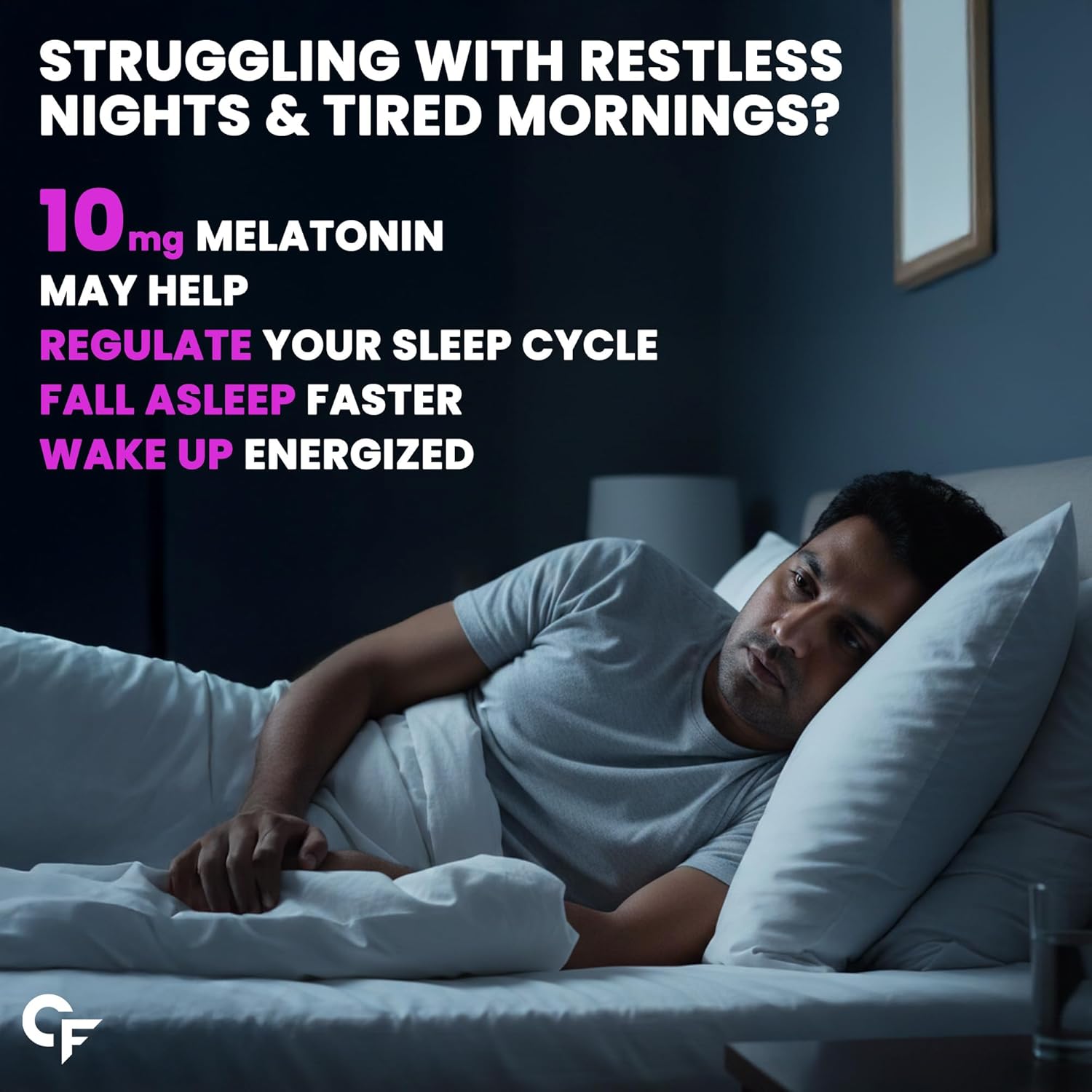 Carbamide Forte Melatonin 10 mg sleep Gummies - with TAGARA, L Tryptophan & Vitamin B6 | Sleep Supplements â€“ 60 Veg Gummies