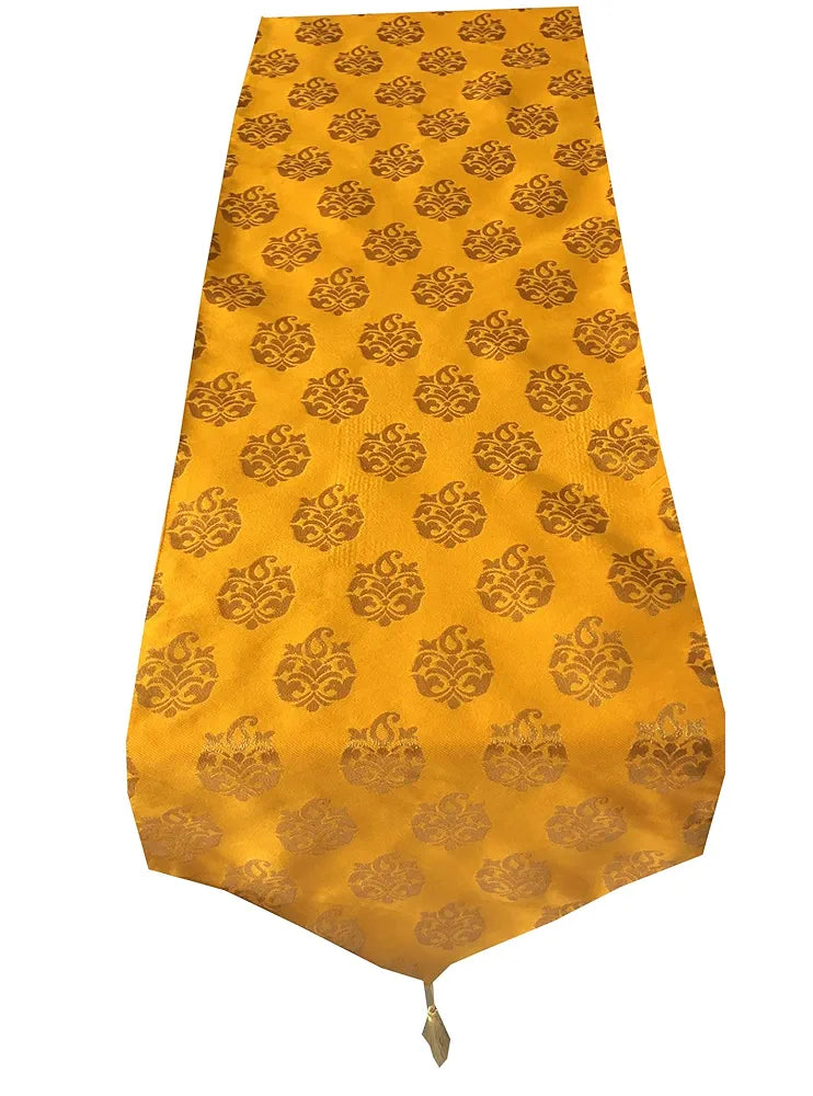 Pink Parrot Durable Polyester Silk Table Runner Colour Light Orange