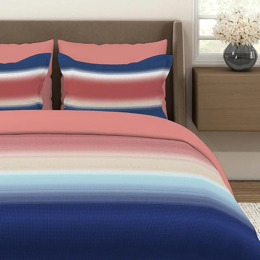 Layers Durathread Bedsheet Set for All Seasons Lightweight Moisture Absorbent Machine Washable & Easy to Care 225 CVC King Size Multicolor3