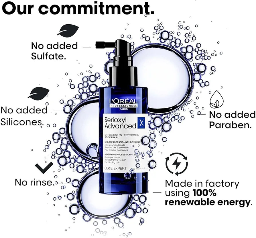 Lâ€™Oreal Professionnel Serioxyl Advanced Hair Growth Serum for Scalp for Men And Women