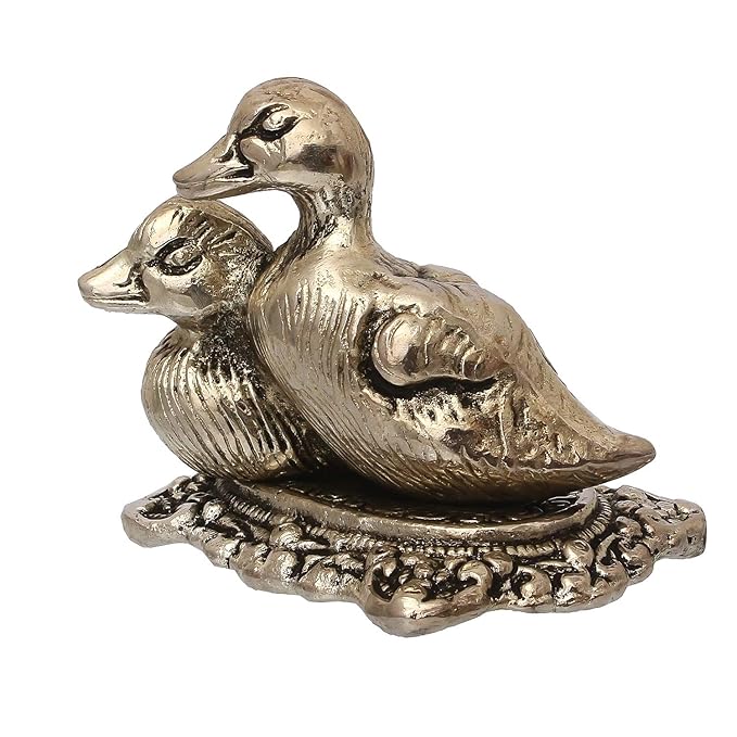 Ecraftindia Set of 2 Loving Metal Swans