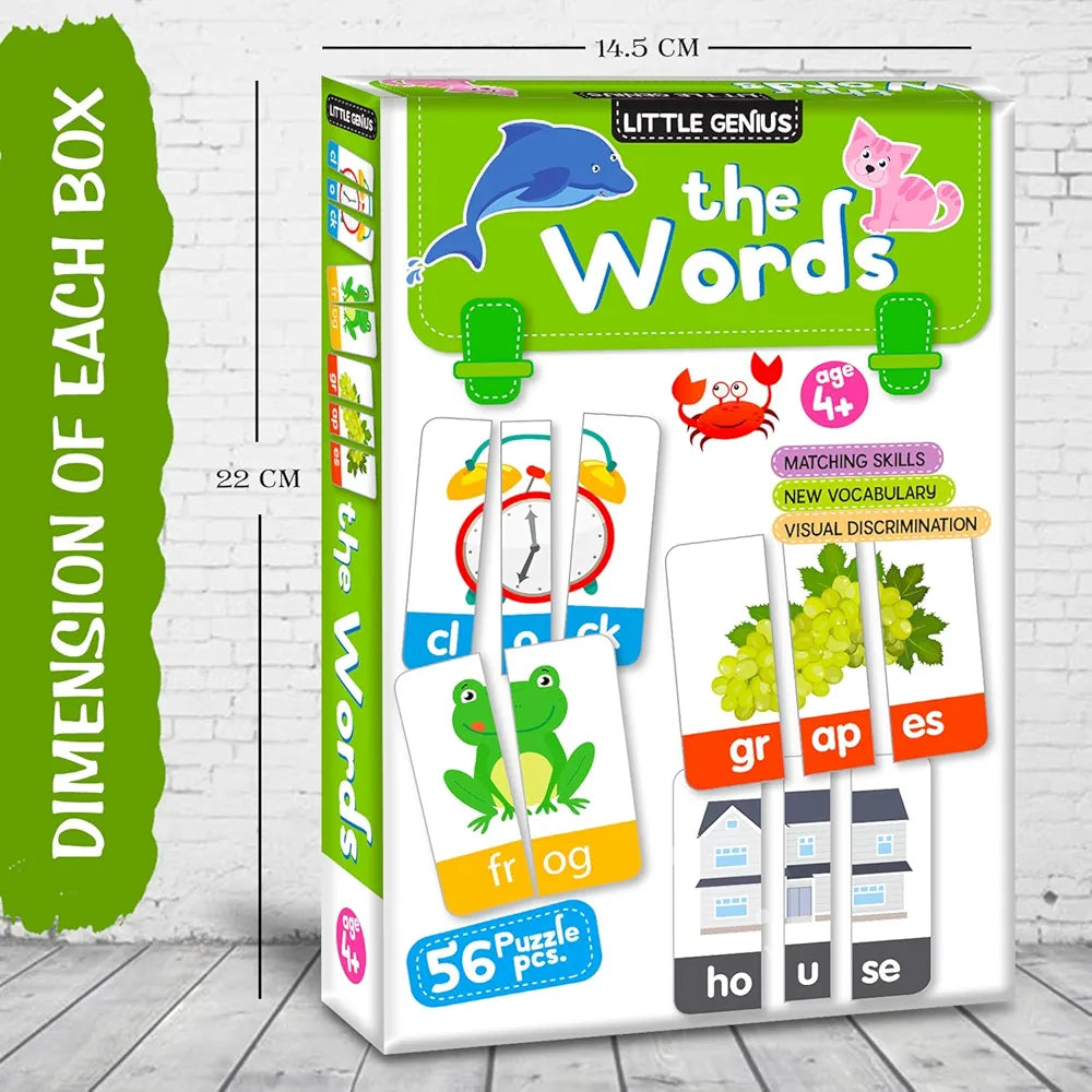 Hello Friend My First Word Addition  Puzzle Game Box Set for Kids – Early Learning Activity with Matching Skills, Colorful Fun Illustrations for Kids