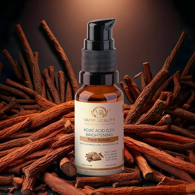 Vamp Beauty Kojic Acid 0.2% Brightening Face Serum - 30 Ml