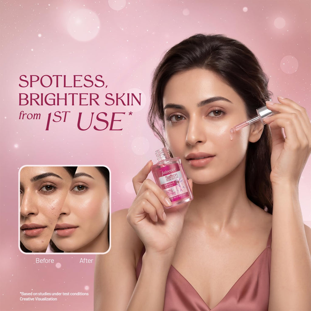 Fairever Saffron Face Serum | 12% Brightening Complex | Niacinamide, Alpha Arbutin & SaffronBurst | Reduces Dark Spots & Pigmentation | For All Skin Types | 30ml