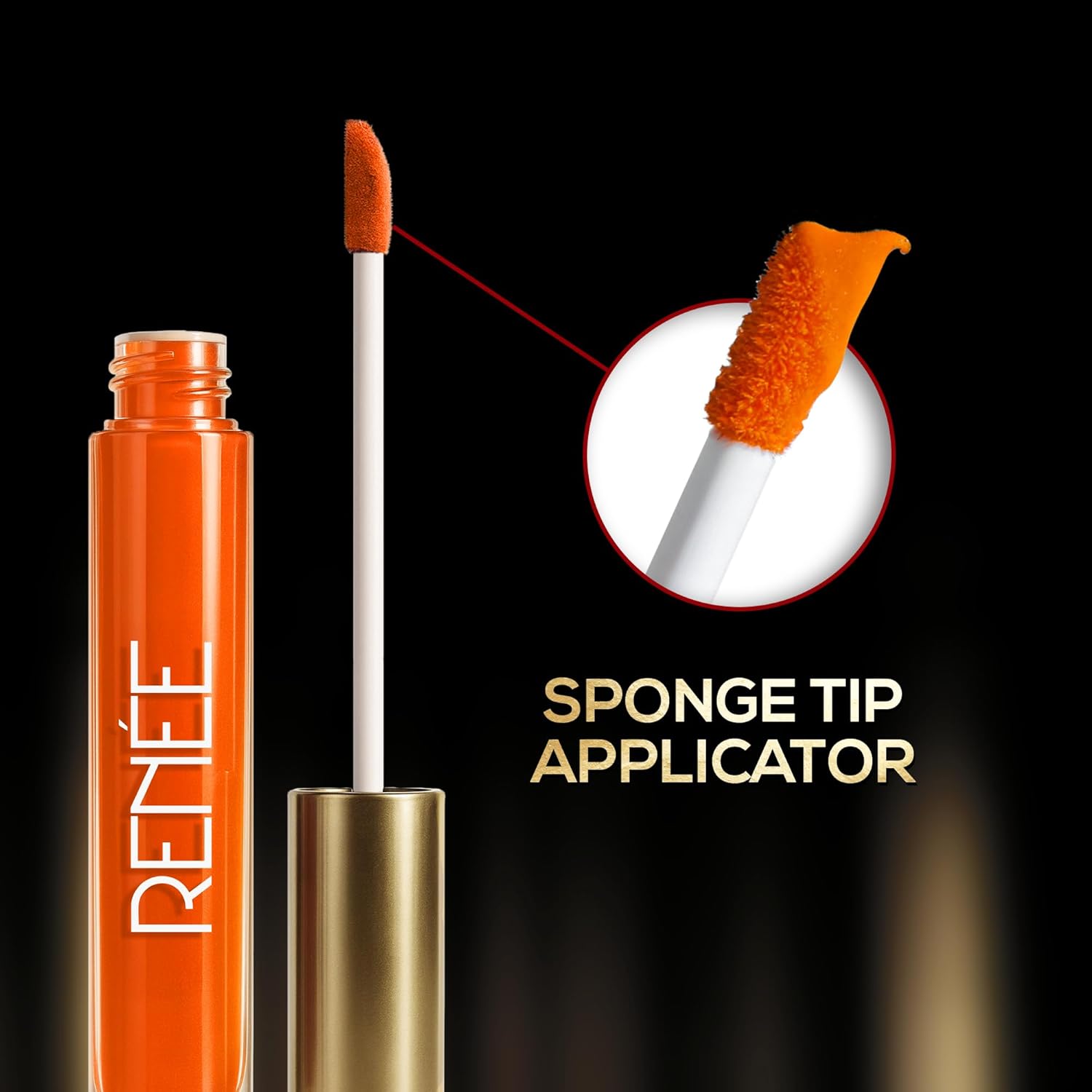 RENEE Sindoor - Orange | Highly Pigmented | Matte Finish | Sponge-Tip Applicator | Water-Resistant | Smudge-Proof | Lightweight & Long-Lasting | Travel Friendly | 4.5ml