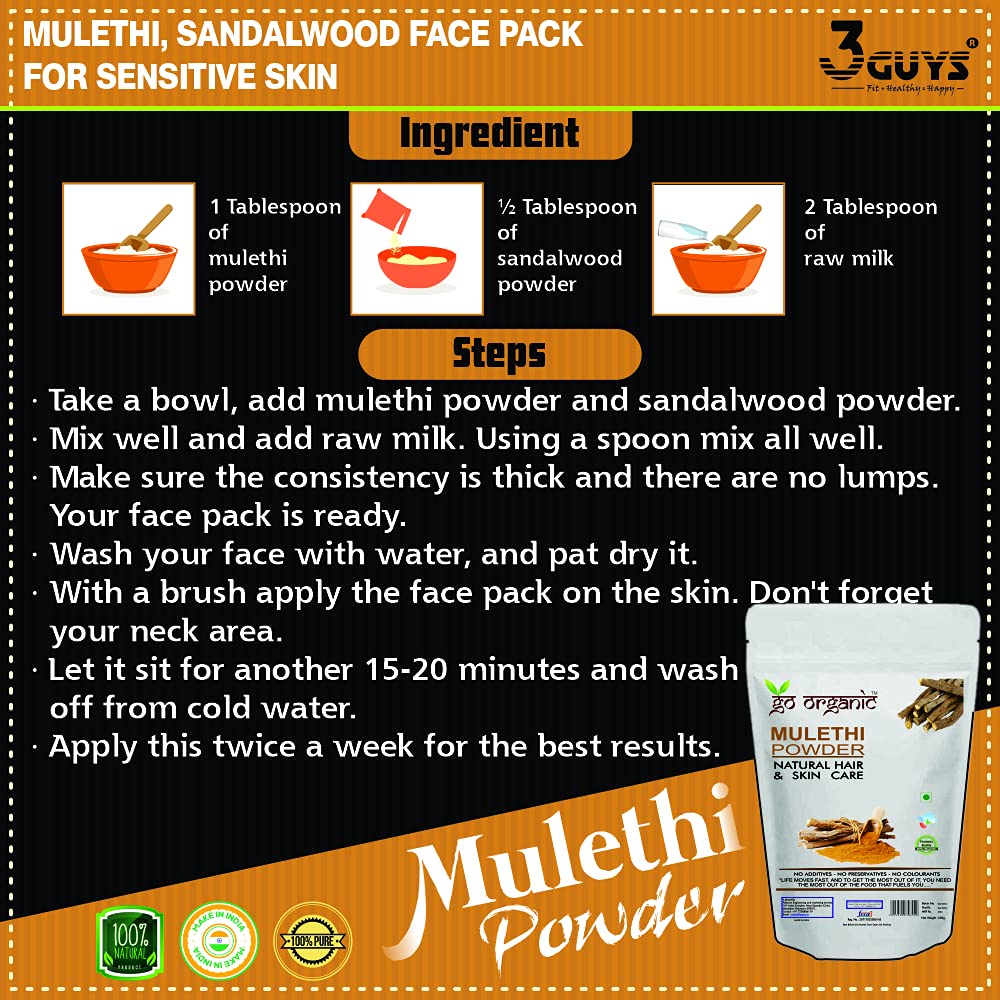 Go Organic Liquorice/Mulethi Powder/Athimathuram powder - 250Gm