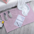 Luxe Home International Rectangular Bath Mat Super Soft Anti Skid Rabbit Fur  Bathroom Mats Colour Lilca