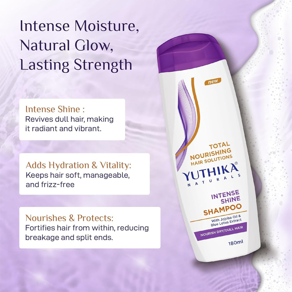 Yuthika Naturals Intense Shine Shampoo Total Nourishing - Each 180 ml Pack Of 2