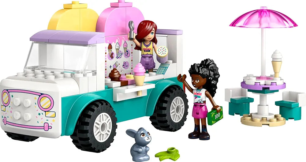 Lego Friends Heartlake City Ice Cream Truck Pretend-Play Building Kit 42644 Building Blocks Toys for 4+ Gift for Boys and Girls