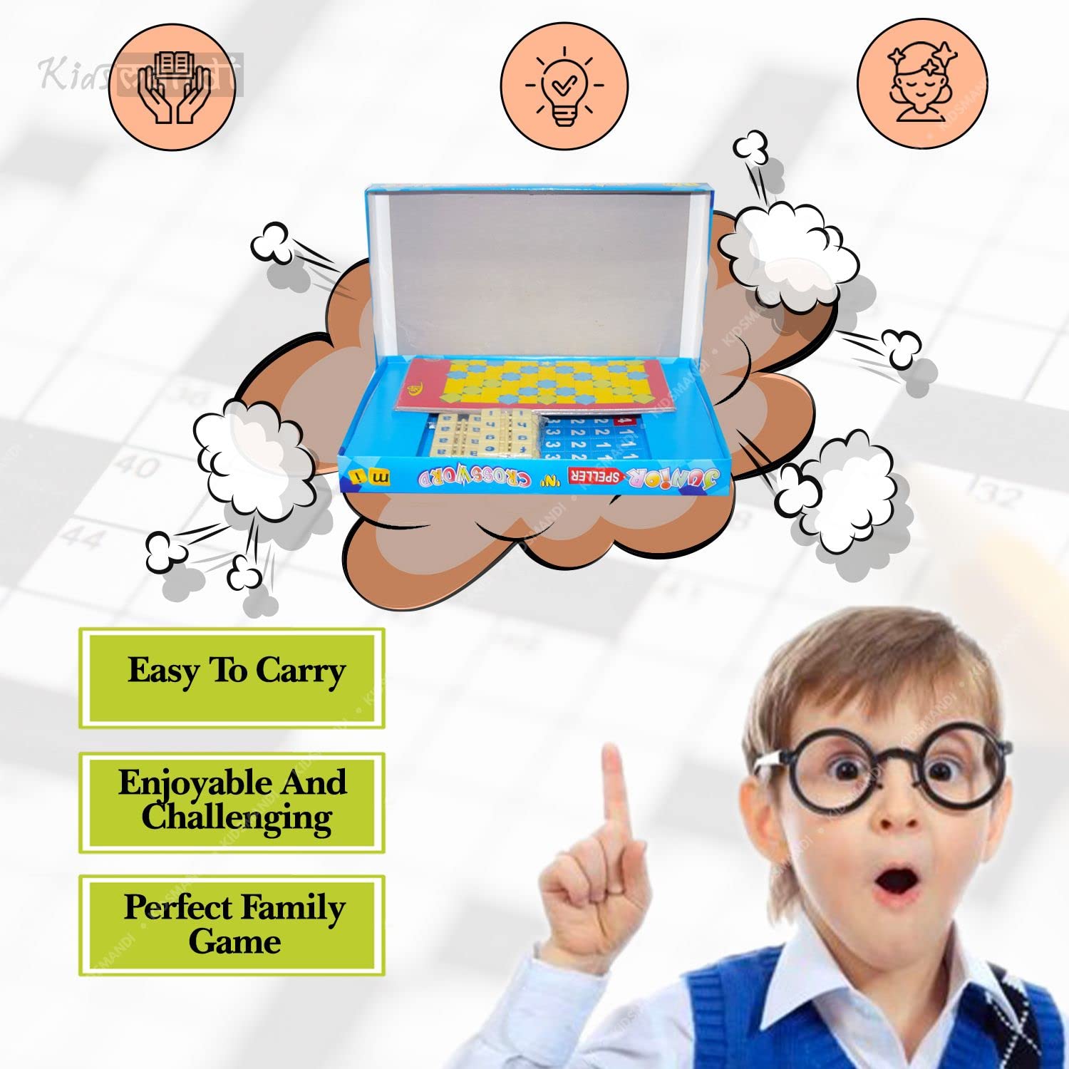 Kids Mandi Junior Speller Word Game Educational Crossword Puzzle for Kids