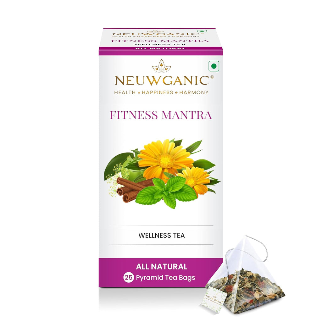 Neuwganic - Fitness Mantra Wellness Tea Bags - 50 Grams - 25 Pyramid Tea Bags