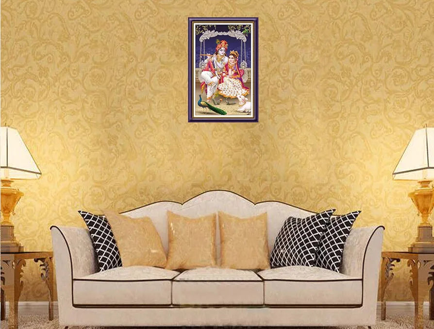 Rangoli MDF Wall Stick Decorative Panel 12x18 Wall Art P-1 Design-4