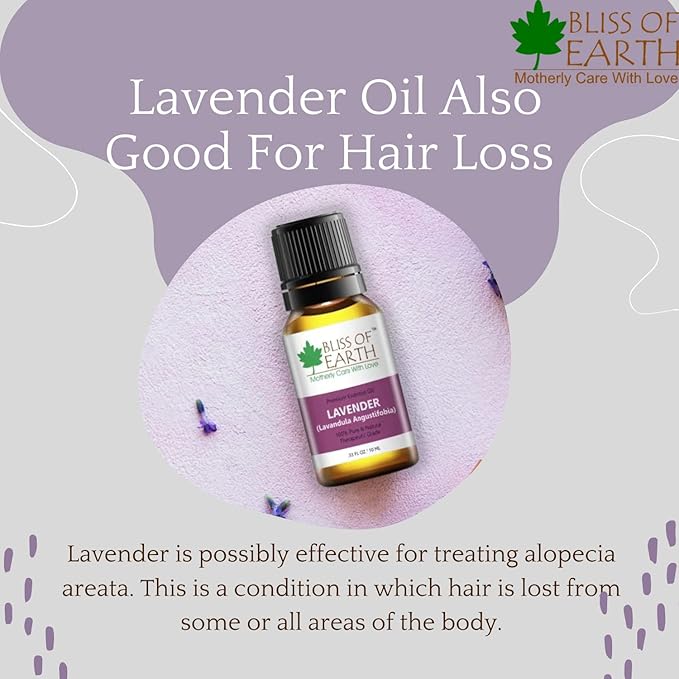 Bliss of Earth Premium Lavender Spain Lavandula Angustifobia Essential Oil - 10 ml Each (Pack of 3)