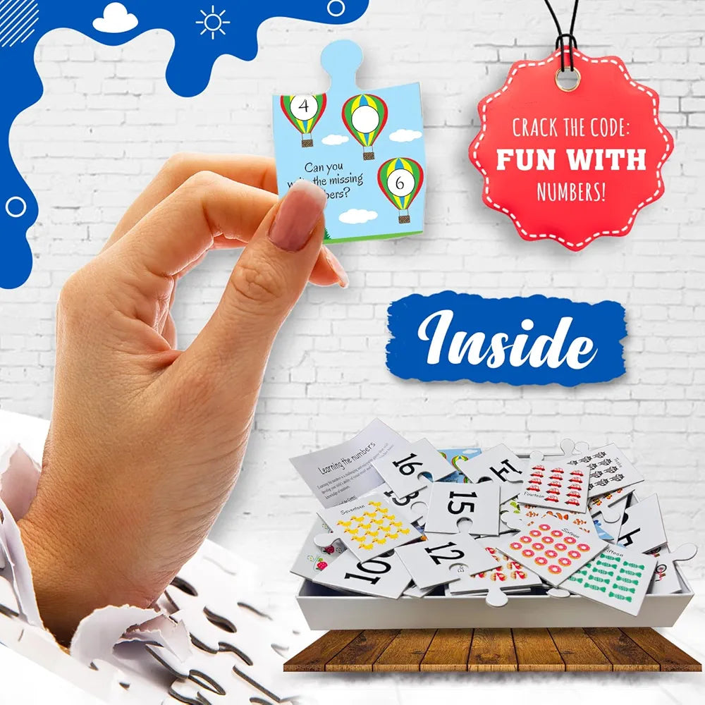 Hello Friend Numbers Jigsaw Puzzle Connecting 2-Piece  for Kids, Childrens and Toddlers – Early Learning Educational