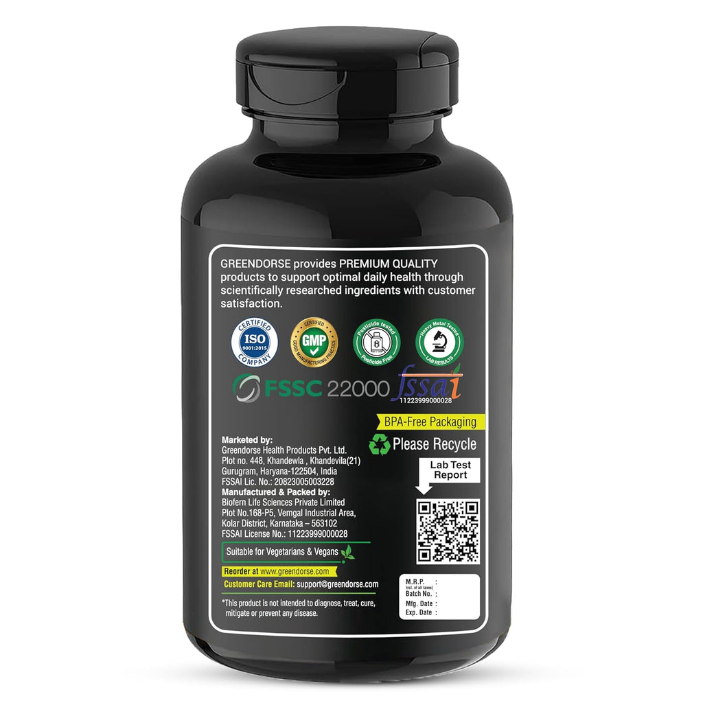 GREENDORSE Fadogia Agrestis 600mg & Tongkat Ali 400mg with Zinc & Vitamin D3 | Longjack Tongkat Ali (2% Eurycomanone) with Fadogia Agrestris Standardized to 10:1 Stem extract- 60 Veg Capsules