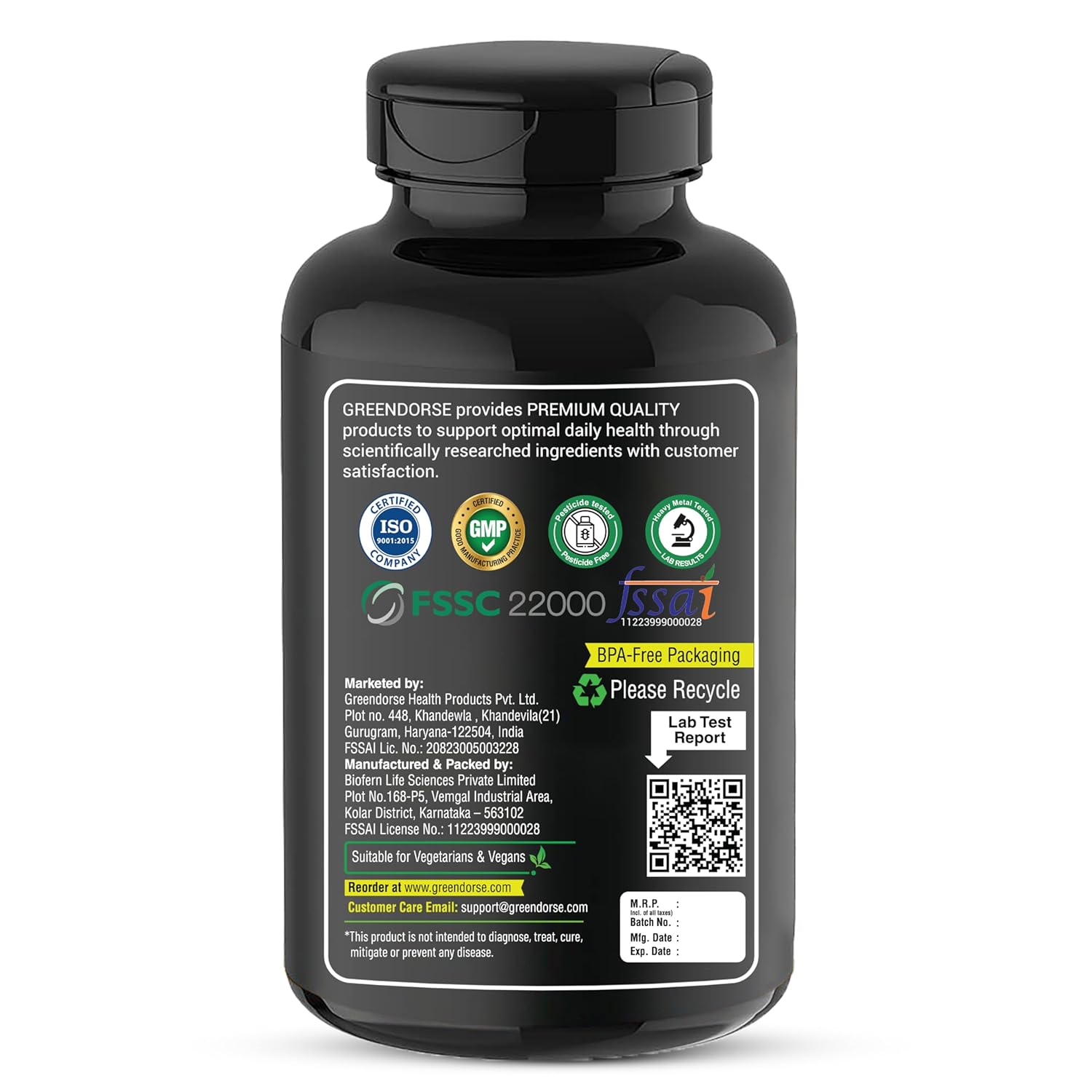 GREENDORSE Fadogia Agrestis 600mg & Tongkat Ali 400mg with Zinc & Vitamin D3 | Longjack Tongkat Ali (2% Eurycomanone) with Fadogia Agrestris Standardized to 10:1 Stem extract- 60 Veg Capsules