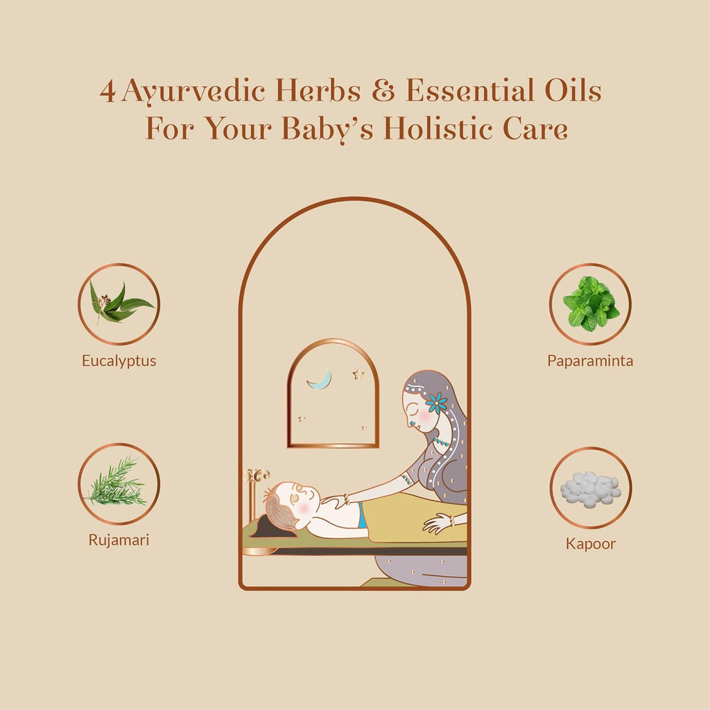 Baby Forest Komal Shwaas Baby Vapour Rub | Baby Rub for Cold & Cough | Natural Chest Rub for Kids | No Paraben | Derma Safe | Cruelty Free | 30gm