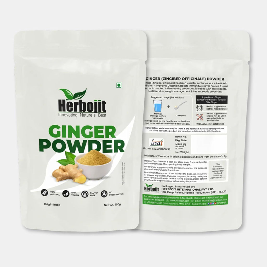 Herbojit Ginger Powder Pure & Authentic Ground Ginger Spice - 200 Gms
