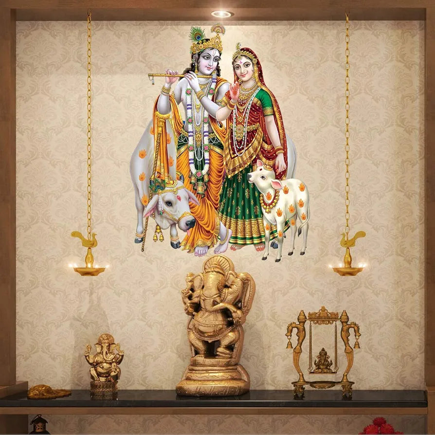 Rangoli White Glossy Vinyl Wall Sticker Premium Self-Adhesive Waterproof Parent-7 Design-7