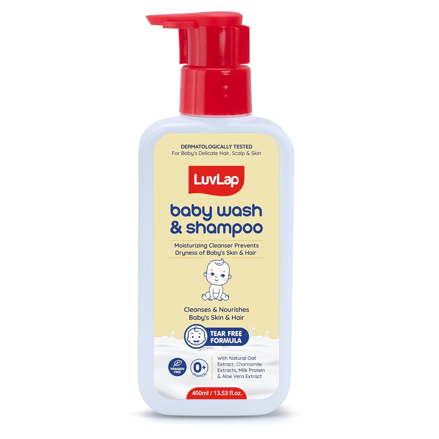 LuvLap Baby Wash And Shampoo - 400 ml