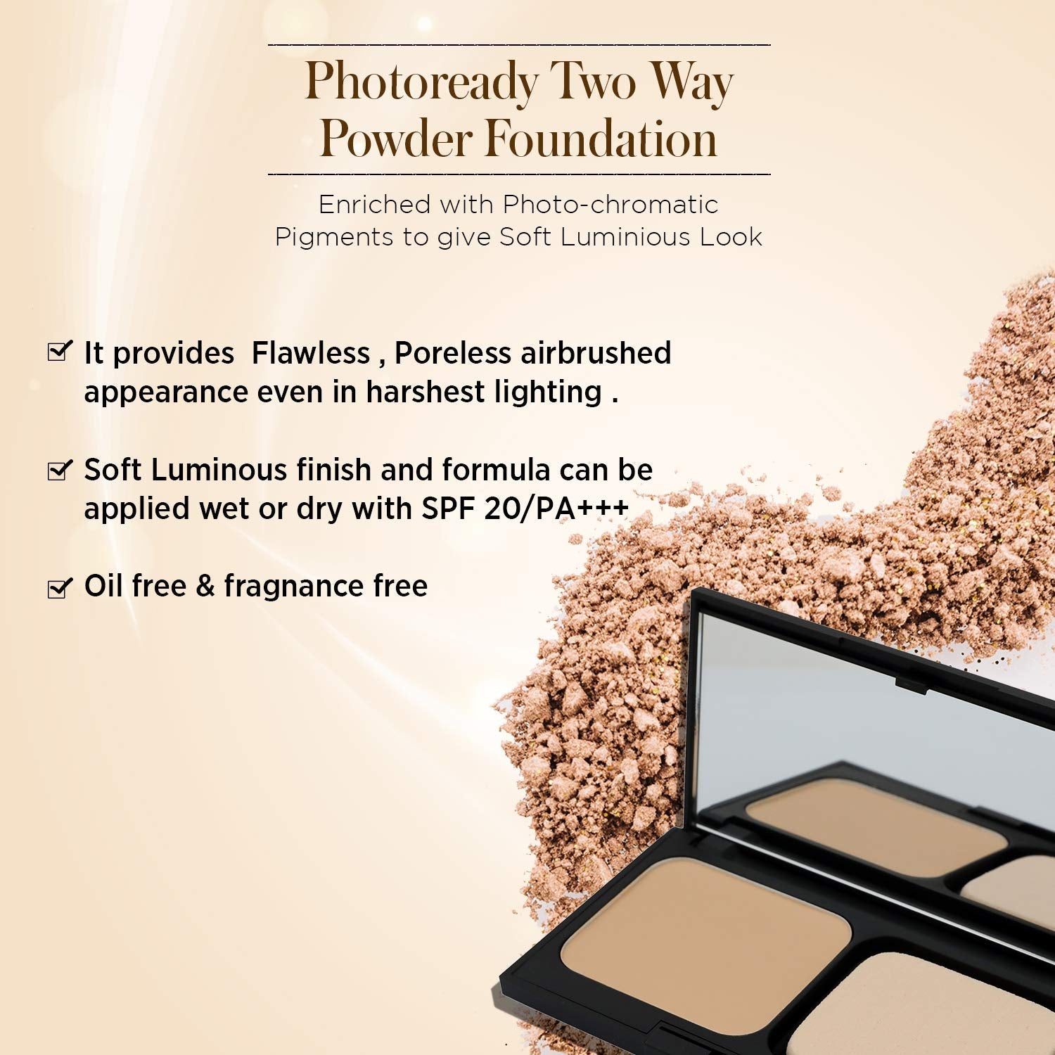 Revlon Photoready Two Way Powder Foundation, Buff, 10,5g