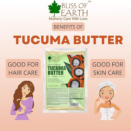 Bliss of Earth Pure Natural Raw Unrefined Brazilian Tucuma butter - 100 gms