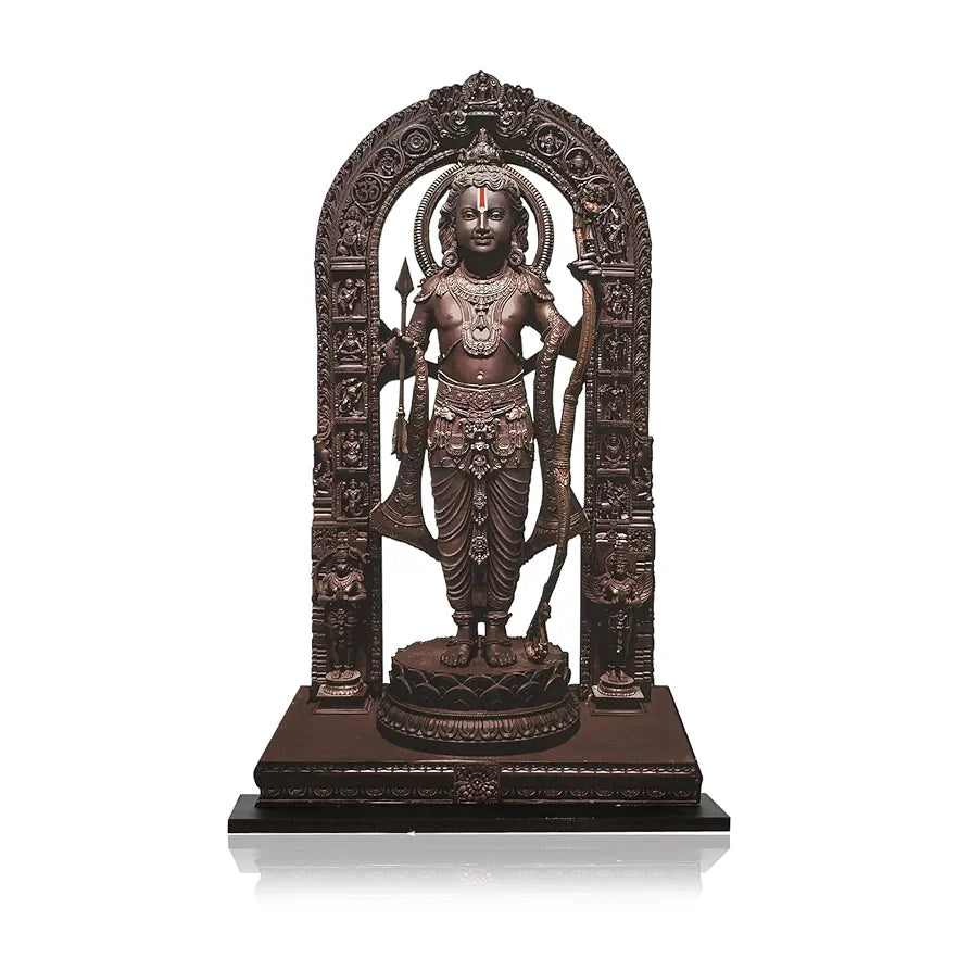 CraftVatika Ram Lalla Idol Ayodhya MDF Murti Statue Set of 2 Ayodhya Ram Lalla Wooden Murti